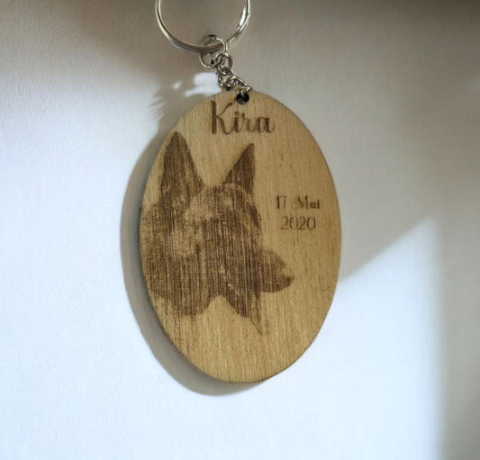 Porte-clés en Bois Gravé - Gardez vos Souvenirs Toujours avec Vous - Arthena Prestige